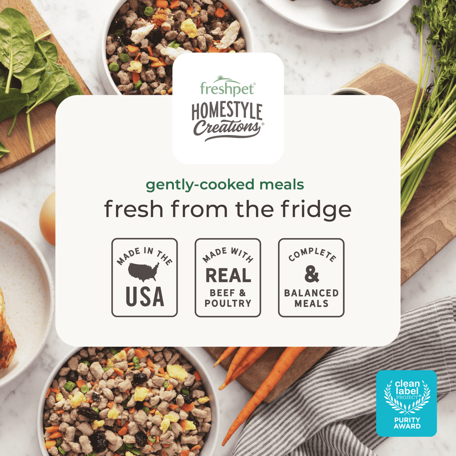 Freshpet Homestyle Creations Grilled Chicken Bites Tender Chicken Complete Meal Fresh Dog Food, 1-Lb